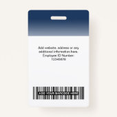 Foto für benutzerdefinierte Mitarbeiter Ausweis (Rückseite)