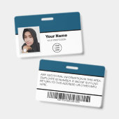 Foto für benutzerdefinierte Mitarbeiter - Bar-Code Ausweis (Front & Back)