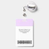 Foto für benutzerdefinierte Mitarbeiter, Bar-Code, Ausweis (Rückseite mit einziehbar)