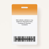 Foto für benutzerdefinierte Mitarbeiter Gradient O Ausweis (Rückseite)