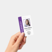 Foto für benutzerdefinierte Mitarbeiter Lila weiße Ausweis (Handheld)