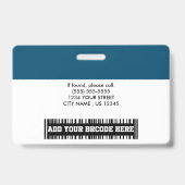 Foto für benutzerdefinierte Mitarbeiter | Logo, Ba Ausweis (Rückseite)