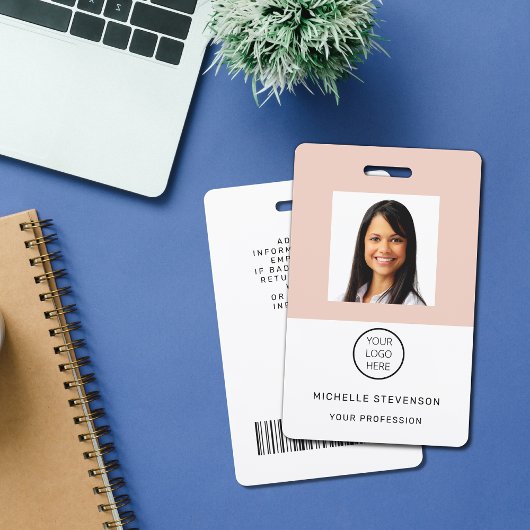 Foto für benutzerdefinierte Mitarbeiter Logo-Rosa  Ausweis