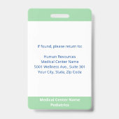 Foto für benutzerdefinierte Mitarbeiter mit hellgr Ausweis (Back)