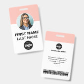 Foto für benutzerdefinierte Mitarbeiter | Name, Lo Ausweis (Vorder- & Rückseite)