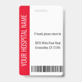 Foto für benutzerdefinierte Mitarbeiter Red White  Ausweis (Back)