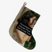 Foto für benutzerdefinierte Personalisierte Artwor Großer Weihnachtsstrumpf (Vorderansicht (hängend))