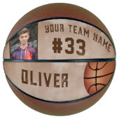 Foto für Benutzername und Nummer des Teams Basketball (Vorderseite)
