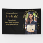 Foto für berufliche Abschlüsse in Gold und Schwarz Banner (Horizontal)