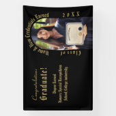 Foto für berufliche Abschlüsse in Gold und Schwarz Banner (Vertikal)