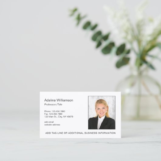 Foto für berufliche Führungskraft Visitenkarte (Stehend Vorderseite)