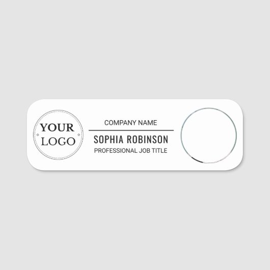 Foto für Berufliche Mitarbeiter mit Firmenlogo Namensschild (Vorderseite)