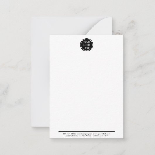 Foto für berufliches Business-Logo Mitteilungskarte (Vorderseite)