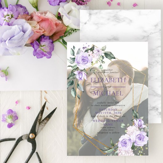 Foto für Bläschen aus Lilac Einladung