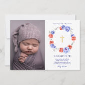 Foto für Blumenmuster Godmutter - Vorschlagskarte Einladung (Vorderseite)