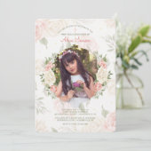 Foto für Blumenrahmen Einladung (Stehend Vorderseite)