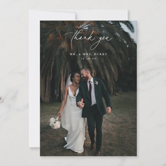 Foto für Blumenzwiebelhochzeiten Dankeskarte (Vorderseite)