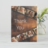 Foto für braune Texturfolie Streifen Danke Karte (Stehend Vorderseite)