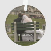 Foto für Couple's Names 50th Wedding Anniversary Ornament (Rückseite)