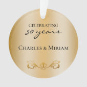 Foto für Couple's Names 50th Wedding Anniversary Ornament (Vorderseite)