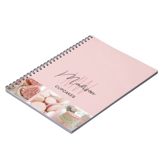 Foto für das benutzerdefinierte Monogramm-Logo Notizblock (Linke Seite)