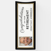 Foto für das Black and Gold Simple Retirement Part Banner (Vertikal)