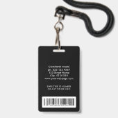 Foto für das Black Security Logo Strichcode Mitarb Ausweis (Rückseite mit Lanyard)