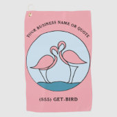 Foto für das Design von "Flamingo Your Business Ro Golfhandtuch (Vorderseite)