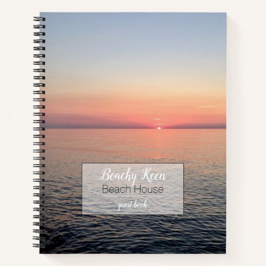 Foto für das Gästebuch des Lake House Notizblock (Vorderseite)