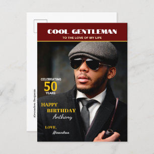 Foto für das Geburtstagsmagazin personalisieren Postkarte