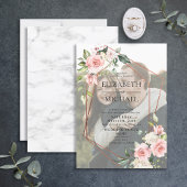 Foto für das geometrische Pink-Vellum-Overlay von Einladung