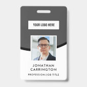 Foto für das Gray Employee ID-Logo Barcode-Abzeich Ausweis (Vorderseite)