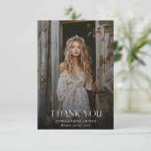 Foto für das Hochzeitüberlagern von Foto Dankeskarte (Stehend Vorderseite)