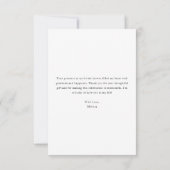 Foto für das Hochzeitüberlagern von Foto Dankeskarte (Rückseite)