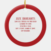 Foto für das Jahr des Gedächtnisses Keramik Ornament (Hinten)