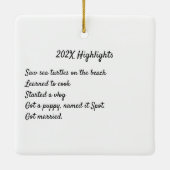 Foto für das Jahr des Gedächtnisses Keramikornament (Rückseite)