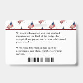 Foto für das Logo-Bar für benutzerdefinierte Name- Ausweis (Rückseite)