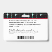 Foto für das Logo-Bar für benutzerdefinierte Name- Ausweis (Rückseite)