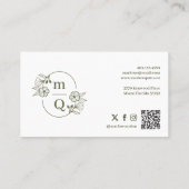 Foto für das Logo "Floral Botanical Monogram Wappe Visitenkarte (Rückseite)