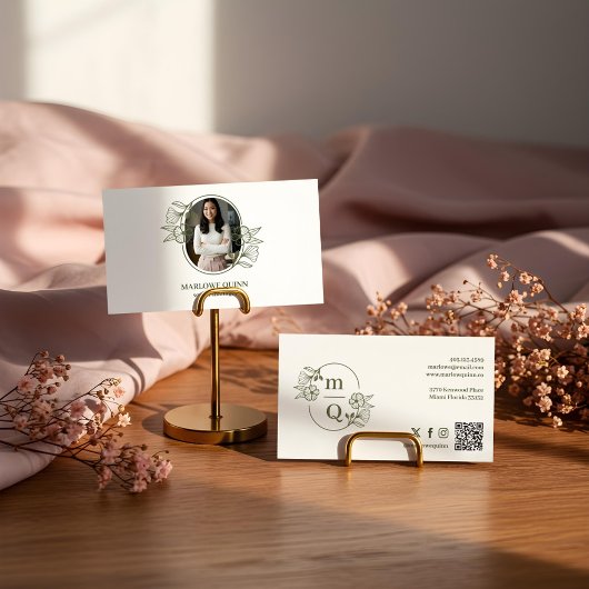 Foto für das Logo "Floral Botanical Monogram Wappe Visitenkarte