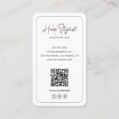 Foto für das Logokombinat für Haarstühle Visitenkarte (Rückseite)