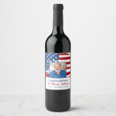 Foto für das militärische Ruhestand Patriotic Amer Weinetikett (Vorderseite)