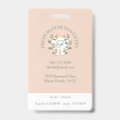 Foto für das Monogramm des Blumenzillogos von Zahn Ausweis (Back)