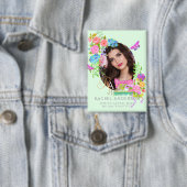 Foto für das Nähen der Flachbandmonogramm grün Button (Insitu)