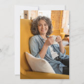 Foto für das Navy Blue Gold Floral Retirement Part Einladung (Rückseite)