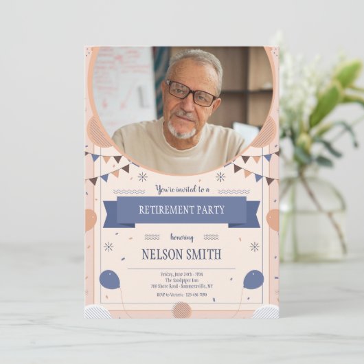 Foto für das Party Einladung (Stehend Vorderseite)