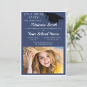 Foto für das Party von Navy Blue Trunk Uni Einladung (Stehend Vorderseite)