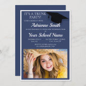 Foto für das Party von Navy Blue Trunk Uni Einladung (Vorne/Hinten)