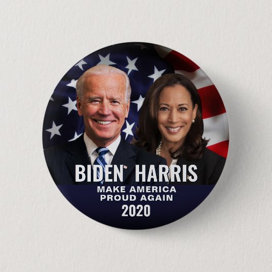 Foto für das patriotische Flag Biden Harris 2020 Button (Vorderseite)
