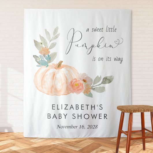 Foto für das Pumpkin Baby Dusche Wandteppich